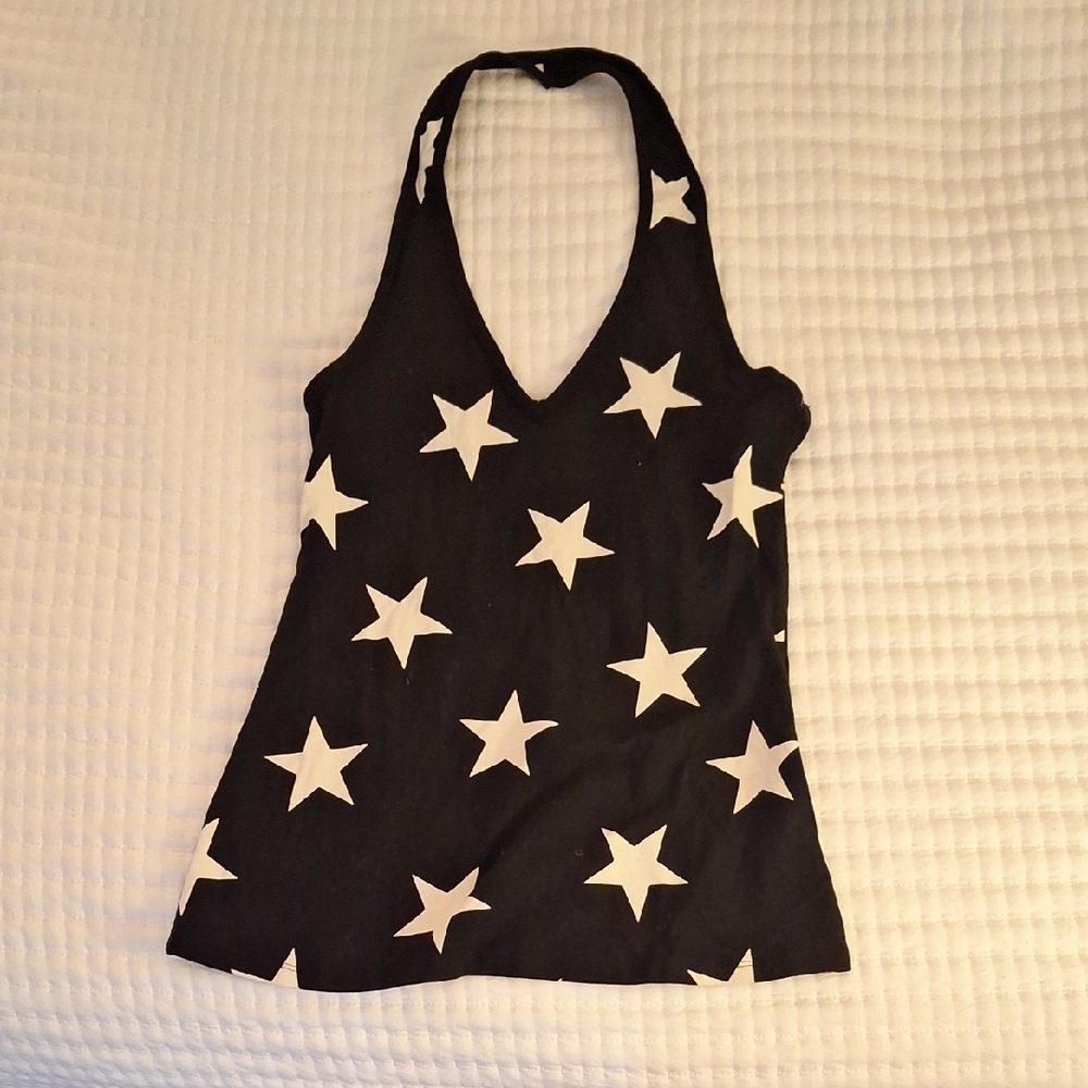NWT Torrid Black and White Graphic Halter Tank Top